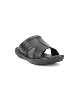 Comfort Walk Black Genuine Leather Formal Slipper For Men Cwm041012 C001