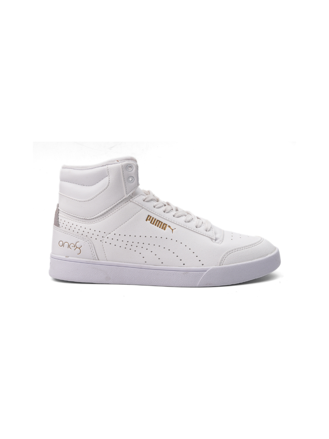 Puma White Sports Shoes For Men Shuffle Mid One8 Better V3-40163501 C057