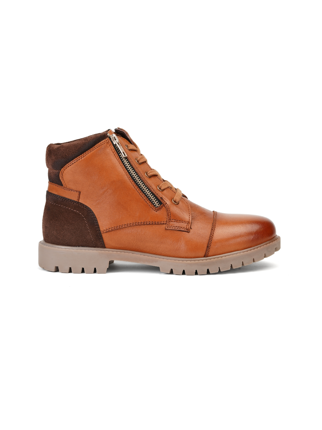 Extacy Tan Genuine Leather Ankel Lace Boot Casual Shoes For Men Exm010236 C006