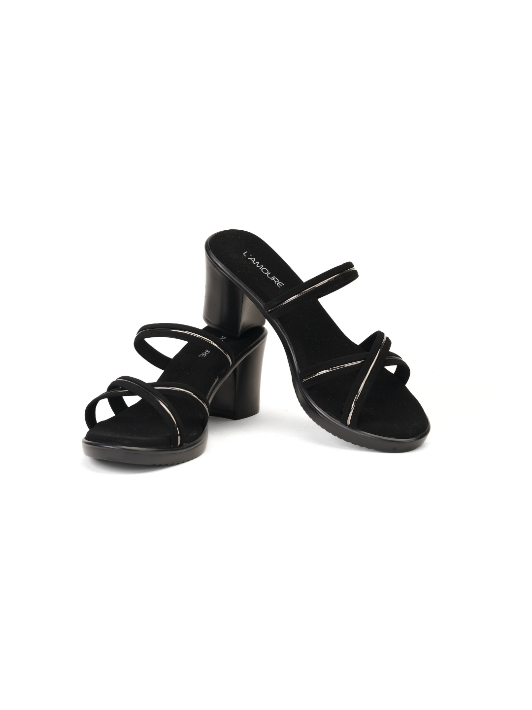 Lamoure Black Casual Heels For Women Lmw039171 C001
