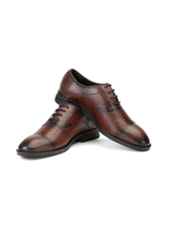 Extacy Tan/Brown Genuine Leather Oxford Formal Shoes For Men Exm010230 C881