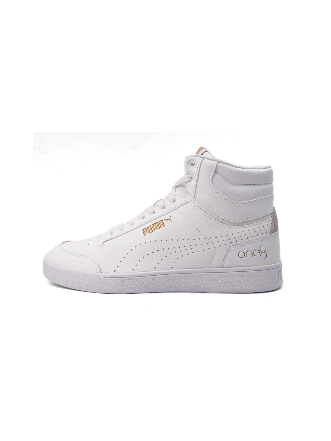 Puma White Sports Shoes For Men Shuffle Mid One8 Better V3-40163501 C057
