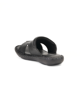 Comfort Walk Black Genuine Leather Formal Slipper For Men Cwm041012 C001
