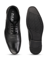 Zuup Black Genuine Leather Oxford Formal Shoes For Men Zfm021080 C001