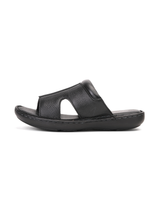 Comfort Walk Black Genuine Leather Formal Slipper For Men Cwm041012 C001