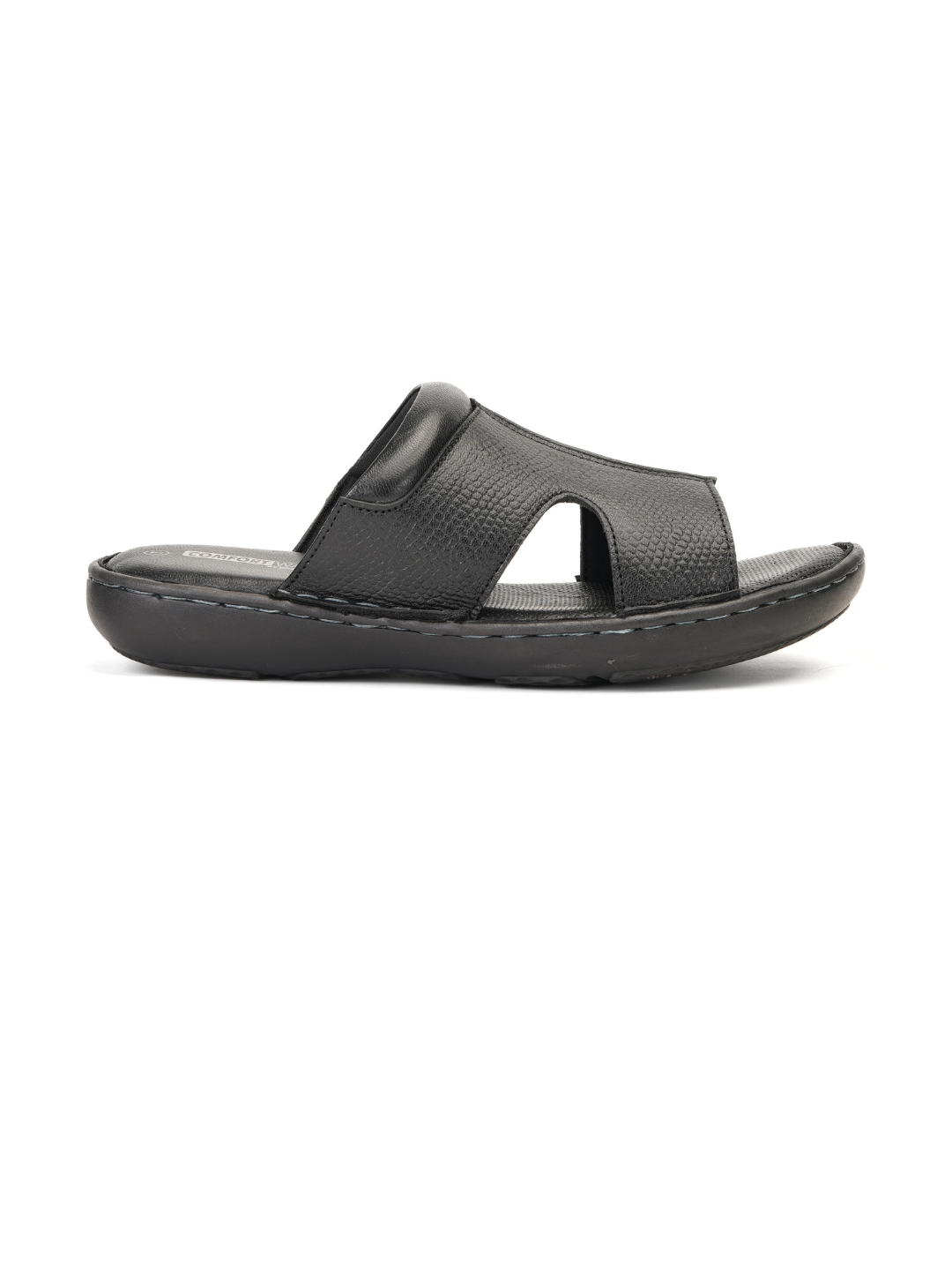 Comfort Walk Black Genuine Leather Formal Slipper For Men Cwm041012 C001