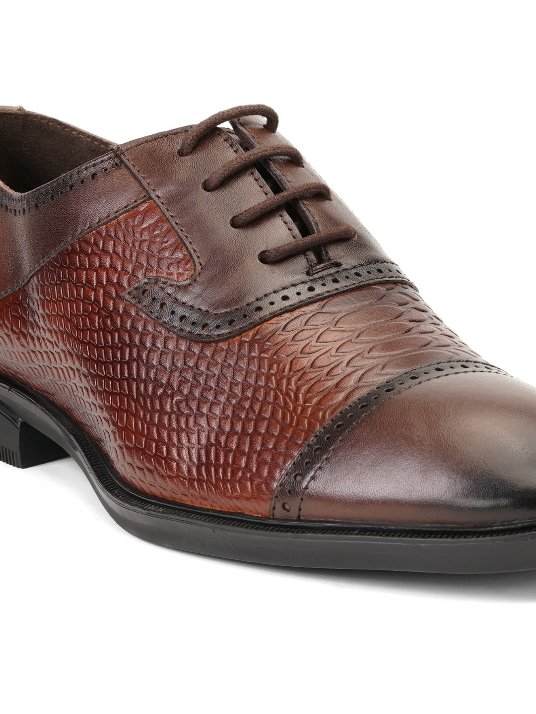 Extacy Tan/Brown Genuine Leather Oxford Formal Shoes For Men Exm010230 C881