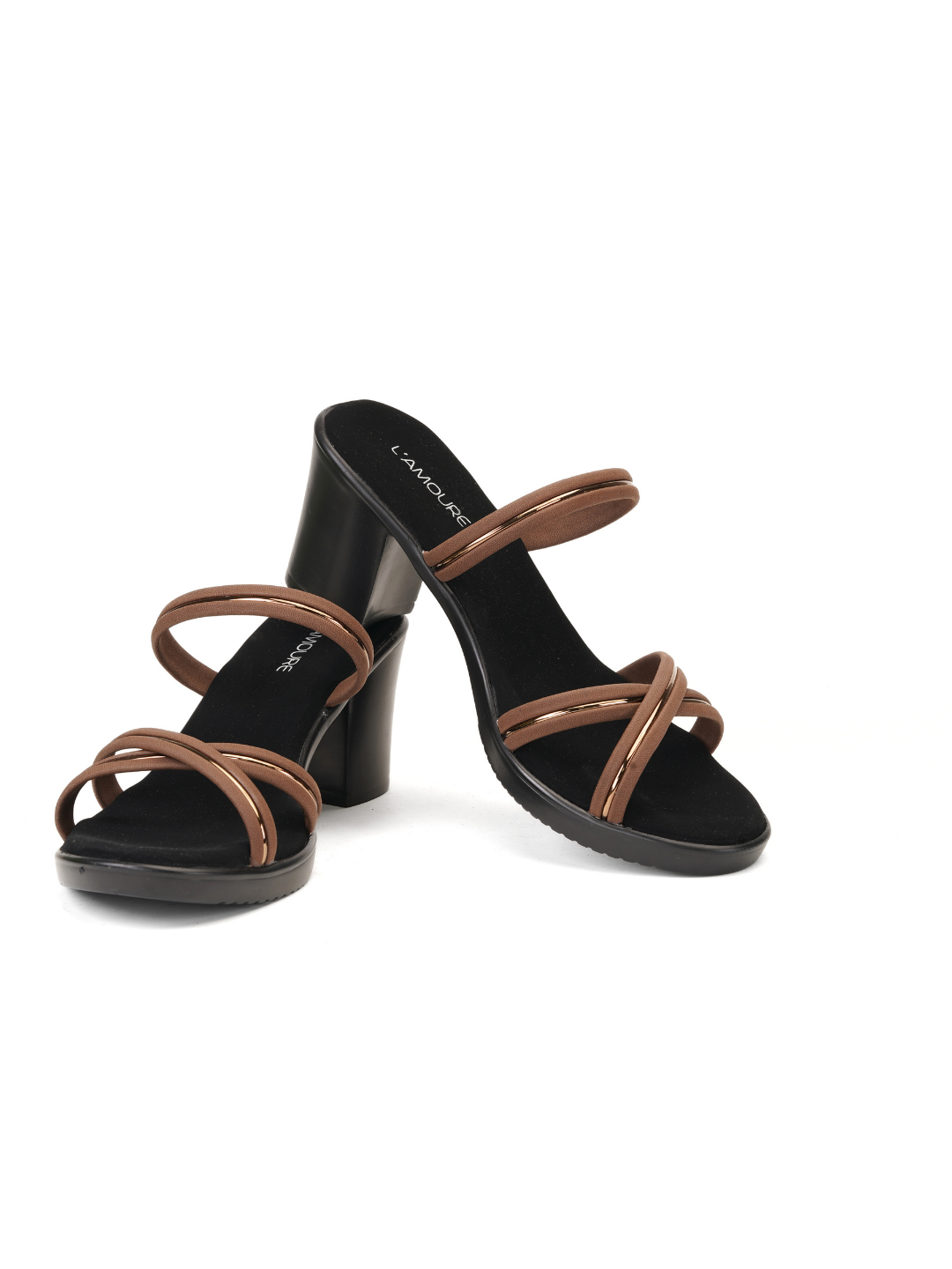 Lamoure Brown Casual Heels For Women Lmw039171 C003