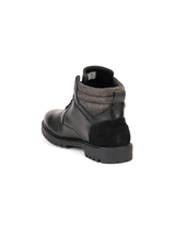 Extacy Black Genuine Leather Ankel Lace Boot Casual Shoes For Men Exm010237 C001