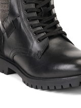 Extacy Black Genuine Leather Ankel Lace Boot Casual Shoes For Men Exm010237 C001