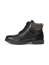 Extacy Black Genuine Leather Ankel Lace Boot Casual Shoes For Men Exm010237 C001
