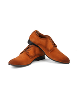 Zuup Tan Genuine Leather Derby Casual Shoes For Men Zcm011001 C006