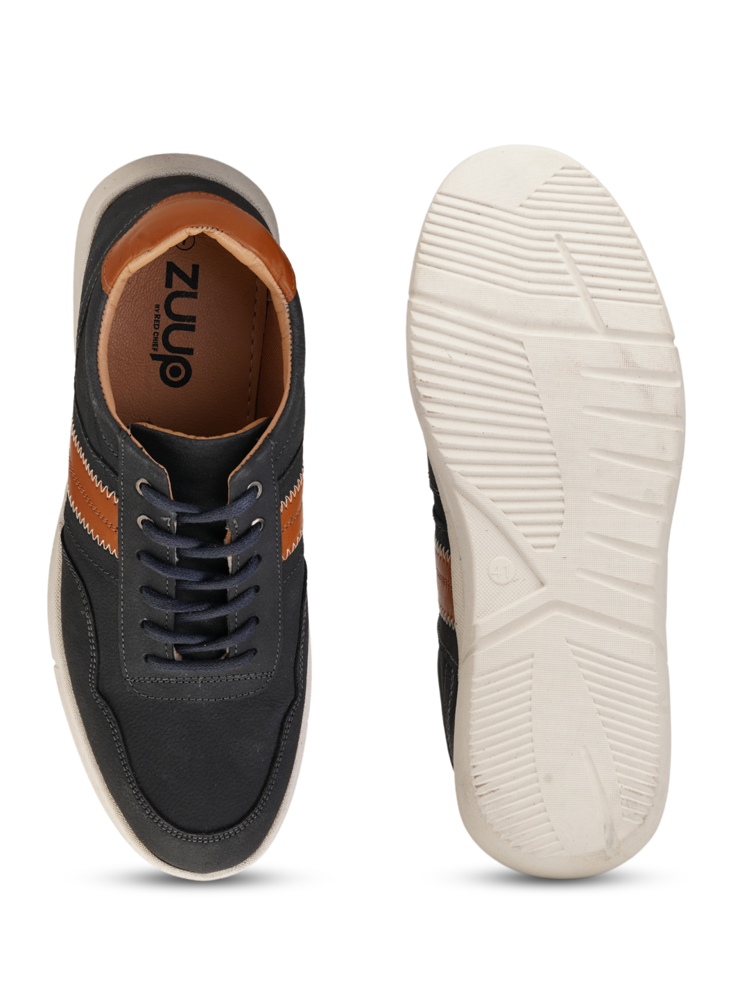 Zuup Blue Genuine Leather Sneaker For Men Zcm011066 C002