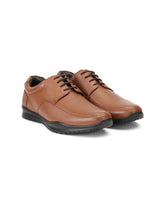 Zuup Tan Genuine Leather Derby Formal Shoes For Men Zfm021033 C006
