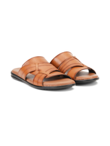 Comfort Walk Tan Genuine Leather Formal Slipper For Men Cwm041011 C006