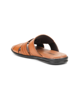 Comfort Walk Tan Genuine Leather Formal Slipper For Men Cwm041011 C006