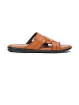 Comfort Walk Tan Genuine Leather Formal Slipper For Men Cwm041011 C006