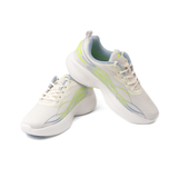 Campus White/Lemon Green Sports Shoes For Women Savvy-22L-930 C1087