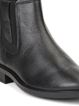 Extacy Black Genuine Leather Boot Casual Shoes For Men Exm010215 C001
