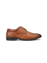 Zuup Tan Genuine Leather Derby Formal Shoes For Men Zfm021069 C006