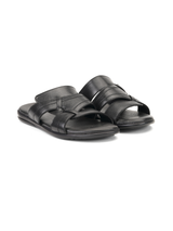 Comfort Walk Black Genuine Leather Formal Slipper For Men Cwm041011 C001