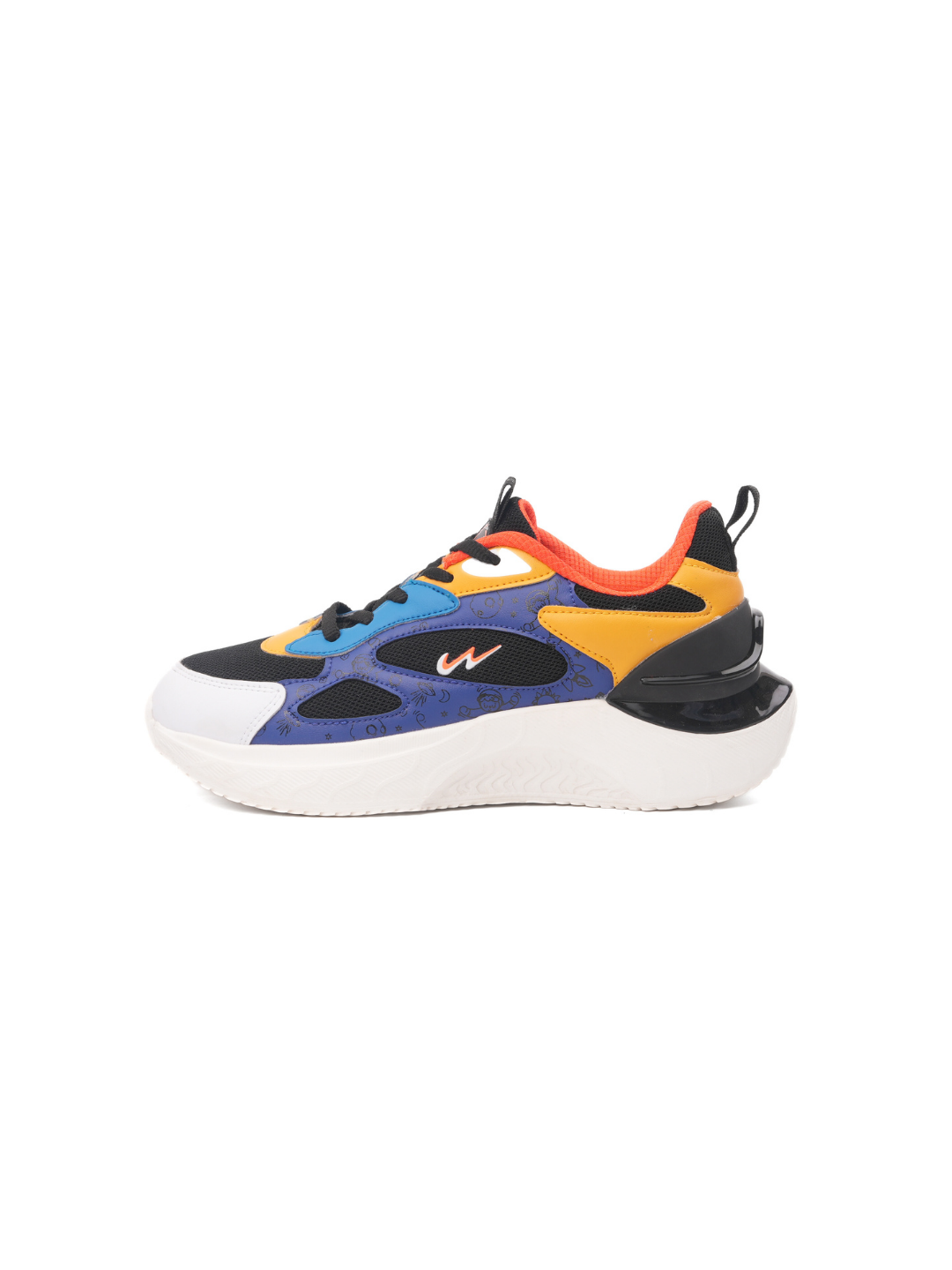 Campus Black/R.Blue Sports Shoes For Kids Turtle-22C-186 C947
