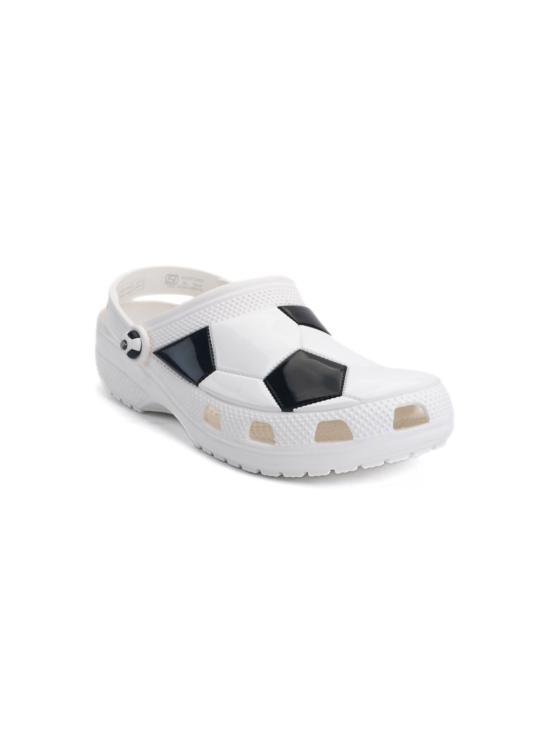 Crocs White/Black Flip Flop For Kids 210157-103 C059