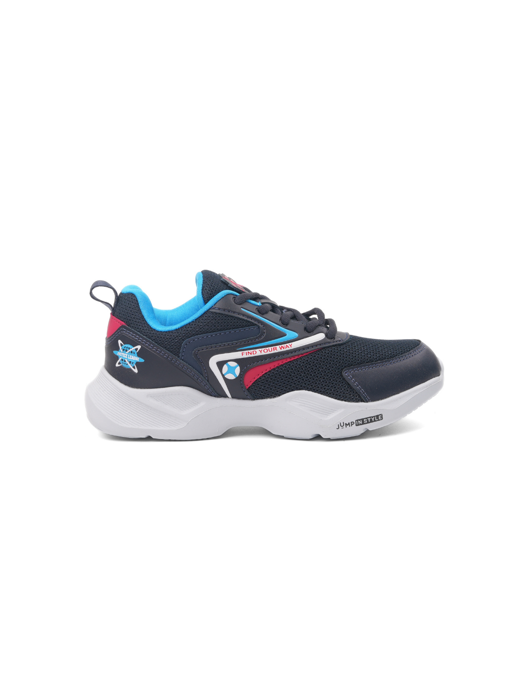 Campus Blue/Red Sports Shoes For Kids Ninza Jr-22C-670 C958