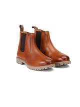 Extacy Tan Genuine Leather Ankel Boot Casual Shoes For Men Exm010238 C006
