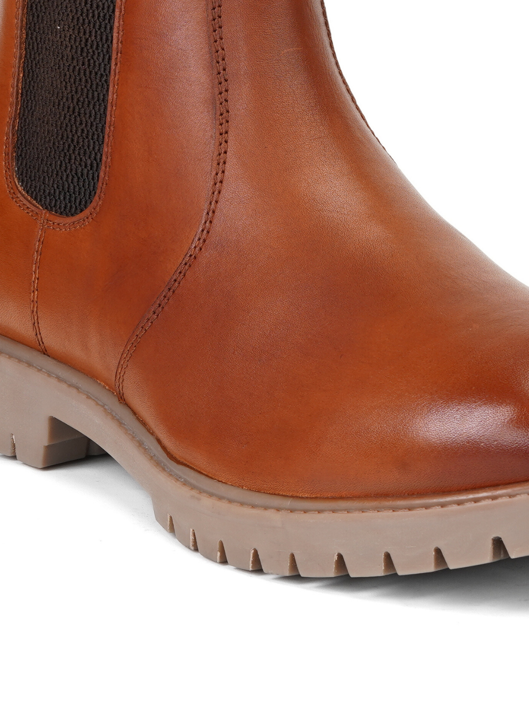 Extacy Tan Genuine Leather Ankel Boot Casual Shoes For Men Exm010238 C006