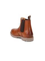 Extacy Tan Genuine Leather Ankel Boot Casual Shoes For Men Exm010238 C006
