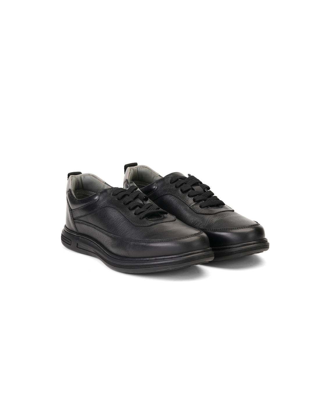 Extacy Black Genuine Leather Derby Casual Shoes For Men Exm010226 C001