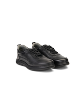 Extacy Black Genuine Leather Derby Casual Shoes For Men Exm010226 C001