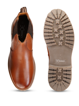 Extacy Tan Genuine Leather Ankel Boot Casual Shoes For Men Exm010238 C006