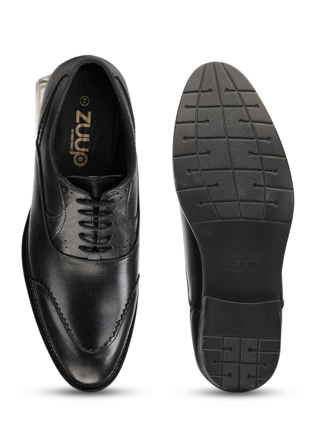 Zuup Black Genuine Leather Oxford Formal Shoes For Men Zfm021051 C001