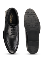 Zuup Black Genuine Leather Oxford Formal Shoes For Men Zfm021051 C001