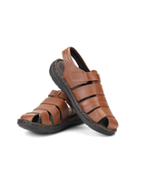 Comfort Walk Tan Genuine Leather Formal Sandal For Men Cwm031015 C006