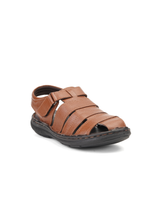 Comfort Walk Tan Genuine Leather Formal Sandal For Men Cwm031015 C006