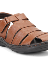 Comfort Walk Tan Genuine Leather Formal Sandal For Men Cwm031015 C006