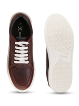 Extacy Bordo Genuine Leather Tumble Sneaker For Men Exm010235 C085