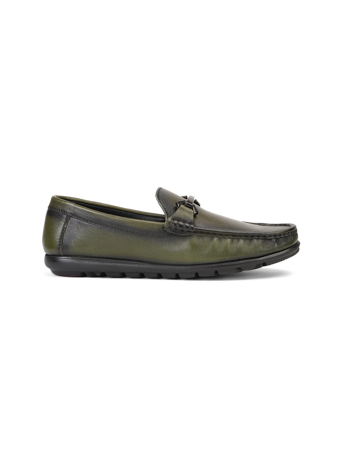Extacy Olive Genuine Leather Loafer Sneaker For Men Exm010219 C084