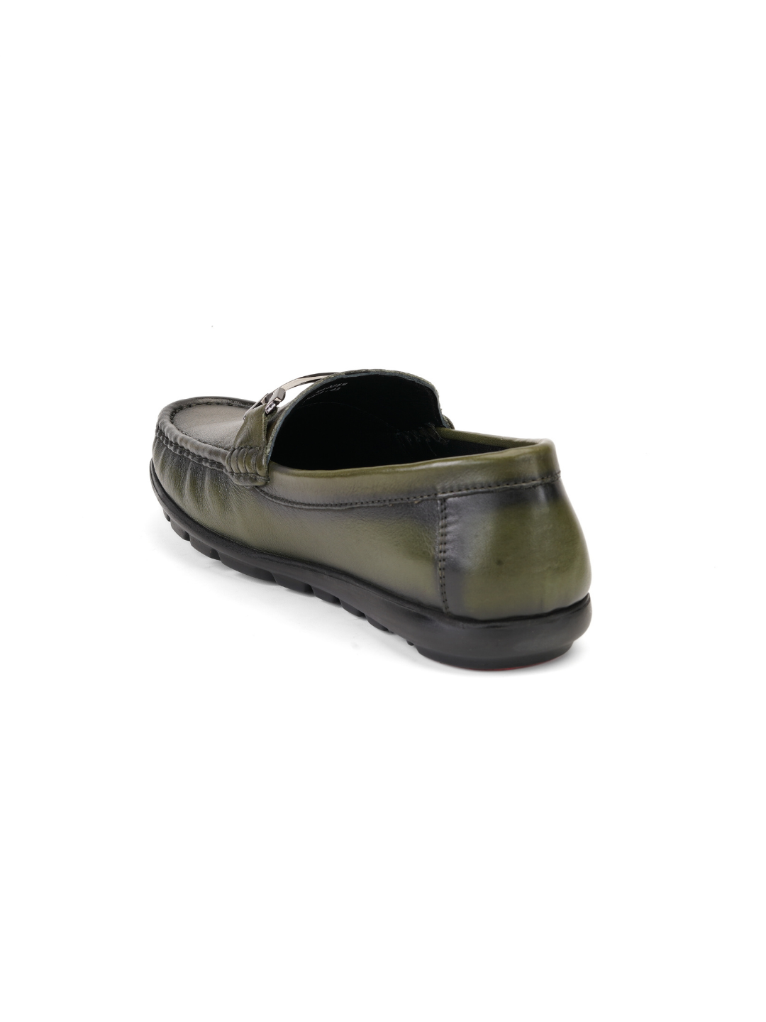 Extacy Olive Genuine Leather Loafer Sneaker For Men Exm010219 C084