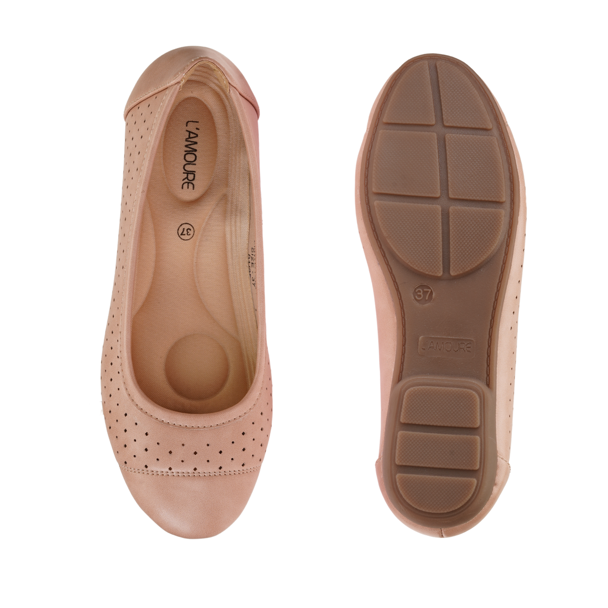 Lamoure Peach Casual Ballerina For Women Lmw019244 C188
