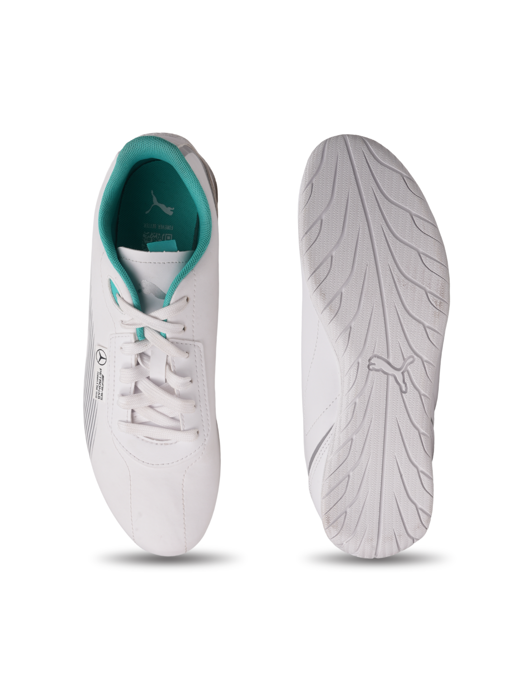 Puma White/Green Sports Shoes For Men Mapfi Neo Cat 2.0-30852502 C063