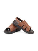 Comfort Walk Tan Genuine Leather Formal Sandal For Men Cwm031009 C006