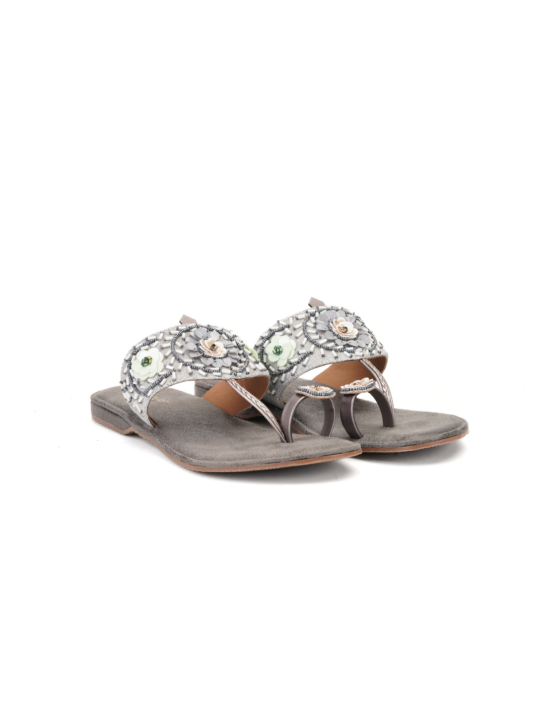 Lamoure Grey Fashion Flats For Women Lmw039172 C005