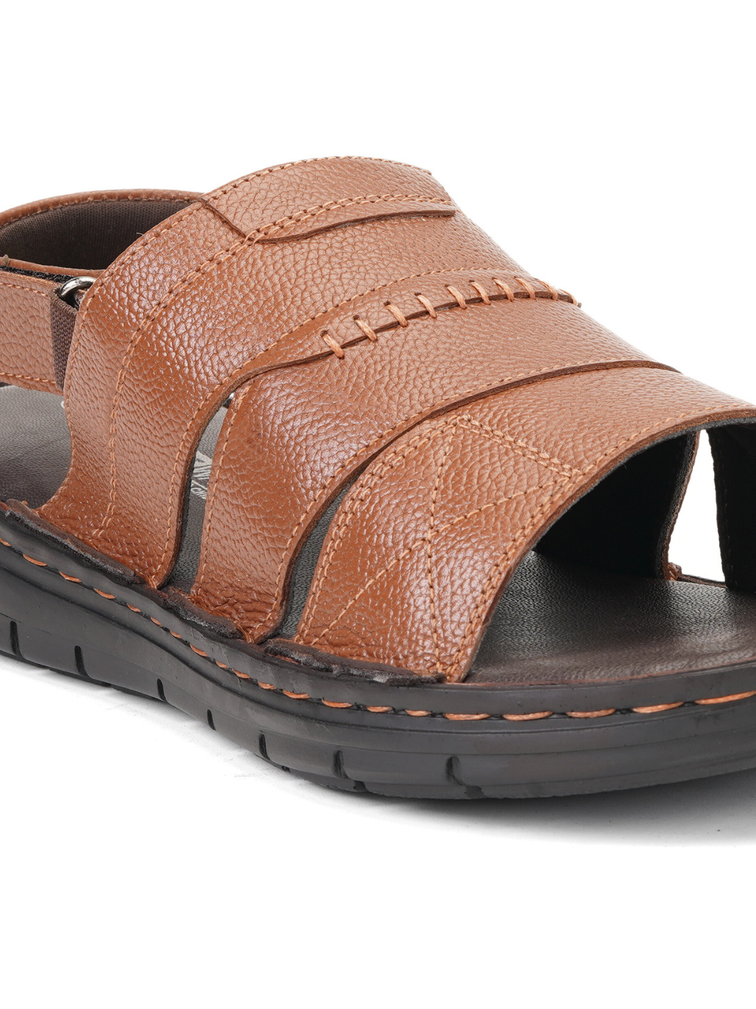 Comfort Walk Tan Genuine Leather Formal Sandal For Men Cwm031009 C006
