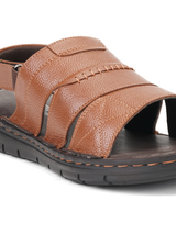 Comfort Walk Tan Genuine Leather Formal Sandal For Men Cwm031009 C006