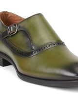 Extacy Green Genuine Leather Casual Shoes For Men Exm010231 C590