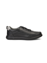 Extacy Black Genuine Leather Derby Casual Shoes For Men Exm010226 C001